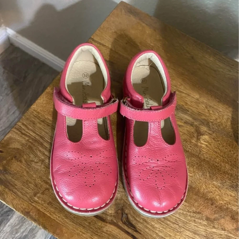 Boden Leather T-bar Flats for Kids - Picture 2 of 5